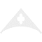 Ekena Millwork Pitch Turner Architectural Grade PVC Gable Pediment, 72"W x 42"H x 1"P (14/12) GPP072X042X100TUR - alternate 4